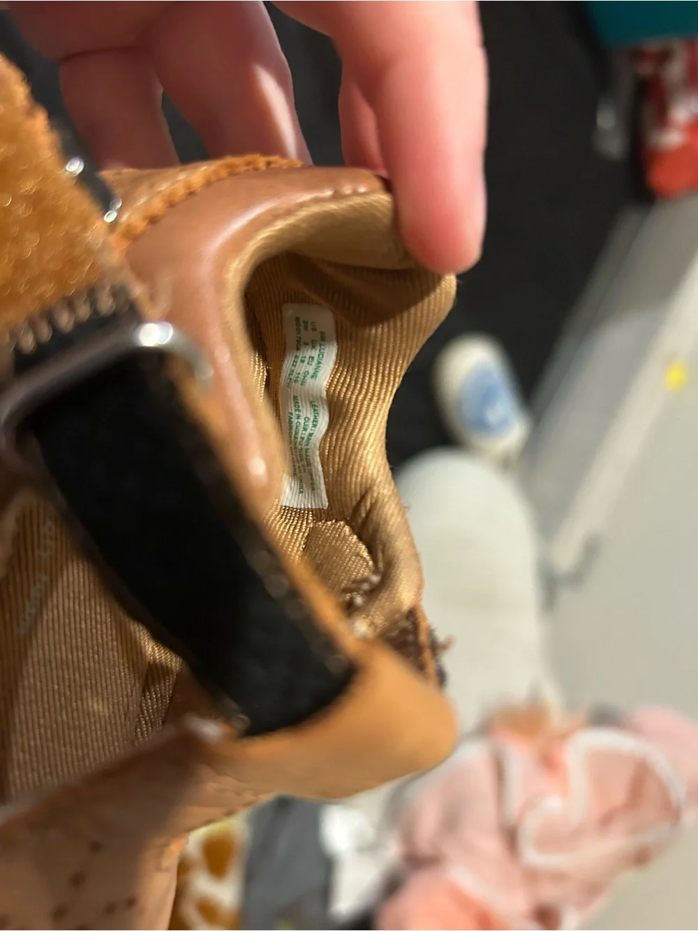 Stride Rite Tan Leather T-Strap Mary Jane Shoes